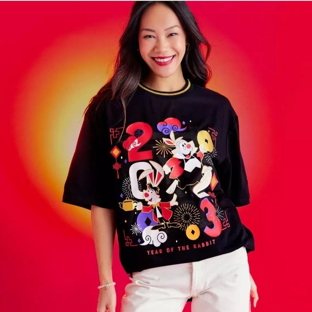 Disney Year of the Rabbit 2023 TShirt Unisex XXL Black Lunar‎ New Year